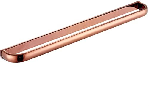 VBPBHFFNMW Barre de Serviette Simple Antique Bronze Noir Salle de Bain Porte-Serviette Rose Gold Nickel Laiton Blanche Serviettes de Rail Mural Chrome Mur monté Porte-Serviettes(Rose Gold)
