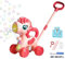 AZURAOKEY Bubble-Mower Rasenmäher mit LED-Licht, Wiederaufladbar Seifenblasenpistole Pferd mit 10 Beuteln Seifenblasenflüssigkeit, Bubble Spaß bei Kinderpartys & Geburtstagen