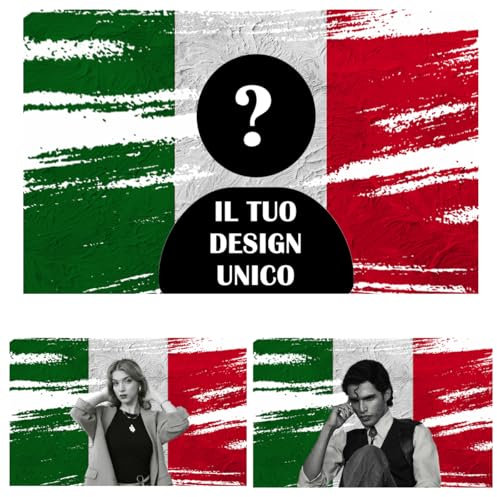 bandiera italiana personalizzato (90x150cm) striscione personalizzata Crea la tua immagine telo arredo,arazzo da parete divertente,poster decorativo per club banner,concerti, bar