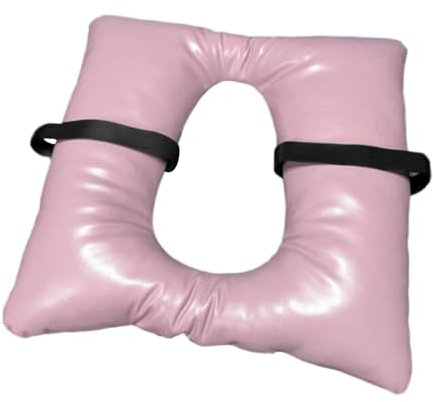 MotiveTech Funda de asiento de inodoro portátil para silla de inodoro, cojín suave para personas mayores y discapacitados, color rosa claro