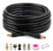 30M Pressure Washer Drain Cleaning Hose Kit – 5800PSI/400Bar Sewer Jetter Hose for Karcher Washer Gun Includes 4 Adapters, 2 Corner & Rotating Nozzles for Cleaning Sewers, Sinks and Drains.
