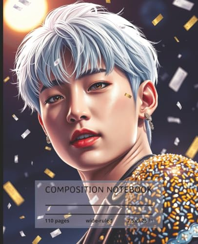 Anime Idol Ending Fairy Composition Notebook: A Charismatic K-Pop Journal for Stans Featuring a Dramatic End-of-Show Close-up with Confetti