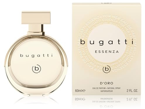 bugatti ESSENZA D’ORO Parfum Damen 60 ml I Eau de Parfum Damen mit kunstvollem Flakon I Fruchtig-frische Kombination aus Mandarine, Birne, Ananas & Moschus I Elegant-verführerisches Damen Parfüm