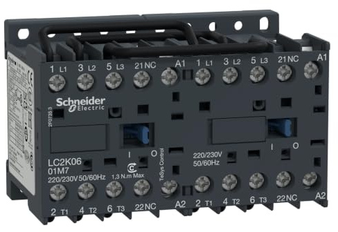 Schneider Electric TeSys K reversing contactor - 3P - AC-3 = 440 V 9 A - 1 NC - 48 V AC coil