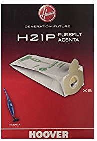 H 21 P Lot de 5 sacs Hoover Hoover Acenta PureAir White Paper