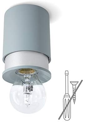 Twister Living Deckenleuchte – Einfach zu befestigen, keine Schrauben, nur ein Haken, patentgeschützt, E27 – Taupe