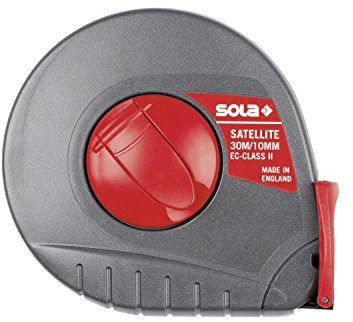 Sola 50055701 Bandmaß Satellite ST Stahl 10 m in schwarz/rot