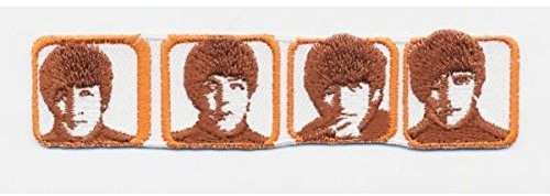 WOODBRASS CLUB Parche Beatles Motivo: Heads - 10,5 cm x 3 cm Patches