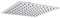 Hudson Reed HEAD58 ǀ Modern Bathroom Slim Stainless Steel Square Fixed Shower Head, 55mm x 300mm, Chrome