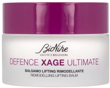 Bionike Defence Xage Ultimate - Balsamo Viso Lifting Rimodellante Anti Age, per Pelli Secche e Molto Secche, Rimodella e Contrasta le Rughe Profonde, Dona Idratazione e Compattezza, 50 ml