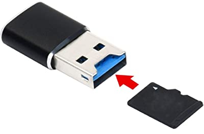 ChenYang, lettore di schede di memoria da USB 2.0 a Micro SD T-Flash TF M2 per cellulari e tablet, piccole dimensioni, colore nero