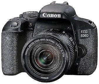 Canon 1895C002AA Appareil Photo Reflex numérique EOS 800D + EF-S 18-55 F/4-5.6 is STM Noir