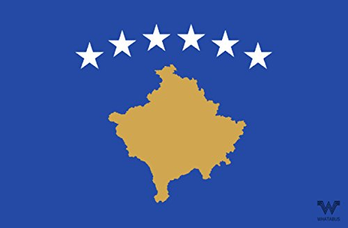 Kosovo Flagge Aufkleber - Länderflagge als Sticker 8,5 x 5,5 cm
