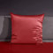 THXSILK 22 Momme Seide Kissenbezug - 100% Seide Kopfkissenbezug Sofakissenbezug Kinderwagen - Anti milben Reißverschluss Seidenkissenbezug - rot 80 x 80 cm