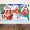 Blulu Weihnachts-Wand-Szene, Weihnachtsmann-Hintergrund, extra groß, Stoff, Türabdeckung, Dekoration, Weihnachtsbanner Nordpol, Dorf, Fotoautomaten-Hintergrund für Urlaubsdekoration