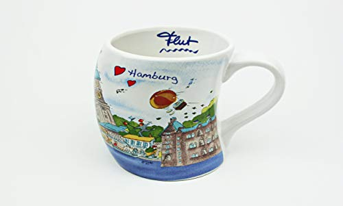 Hamburg Becher Steife Brise Souvenir Michel schiefe Tasse