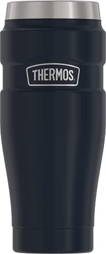 Thermos Stainless King Travel Tumbler, 1 Count (Pack of 1), Matte Blue