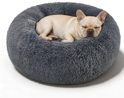 Kimpets Kuscheliges Hundebett, gemütlich, beruhigend, maschinenwaschbar, für kleine Hunde, niedlich, flauschig, Anti-Angst, 40 cm, bis zu 7 kg, gemütlich und bequem für kleine Hunde