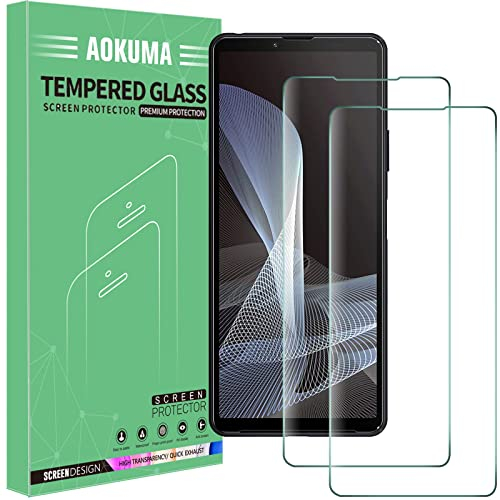 AOKUMA [2 Pezzi Pellicola Vetro Temperato per Sony Xperia 10 III Pellicola Protezione,Durezza 9H,Antiurto Antigraffio e Anti-impronta