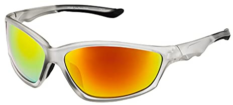 Ultra Kids Wraparound Sports Sunglasses UV400 Protection - Childrens Flexible Frame for Boys & Girls Ages 10-16 Years - Storm Grey