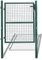 EINFEBEN Portail de jardin en acier galvanisé, porte de jardin, portail de clôture, vert, avec serrure poignée et clé (125 × 100 cm)