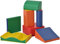HOMCOM 7PCS Module motricité bébé Parcours motricité bébé Blocs de Construction en Mousse EPE avec Housse en polyuréthane - Jouets éducatifs pour Enfants d'âge préscolaire, Multicolore
