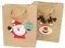 2 Geschenktüten mit Weihnachtsmotiven aus Kraftpapier - Geschenktaschen - Geschenkverpackung Weihnachten - Merry Christmas