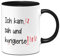 Tassenbrennerei Original - Lehrer Tasse mit Spruch Ich kam sah und korigierte - Kaffeetasse lustig als Geschenk für Lehrer & Lehrerin (Schwarz)