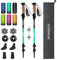 KINGGEAR Nordic Walking Stock, TP1 Wanderstöcke, einziehbar, leicht, 7075 Aluminium, Trekkingstöcke mit Klappverschluss, Naturkork und EVA-Griff, 2 Stück Wanderausrüstung