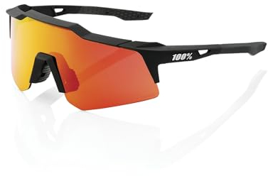 100% Speedcraft XS Herren-Sonnenbrille, Einheitsgröße, weich, Schwarz/Rot