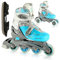 Nils Extreme Inlineskates Rollschuhe Schlittschuhe 4in1 verstellbar Inliner Skates NH18331 (S, Blau)
