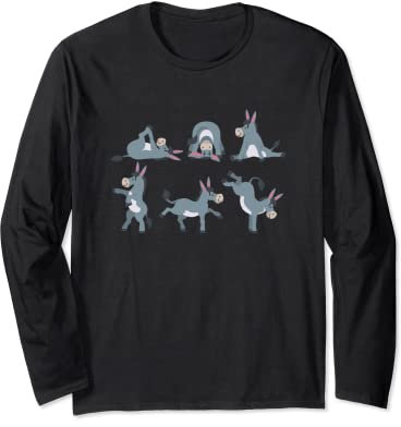 Yoga Esel Meditation Esel macht Yoga Übungen Langarmshirt