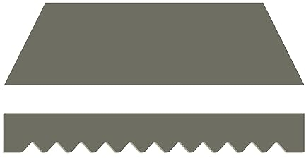 home Trends Markisenstoff Markise mit Volant 3.5 X 3 m Markisenbespannung ersatzstoff 337 x 300 cm Balkon Markise wasserabweisend & Sonnenschutz Ersatz Markisentuch P1024-Grau