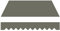 home Trends Markisenstoff Markise mit Volant 3.5 X 3 m Markisenbespannung ersatzstoff 337 x 300 cm Balkon Markise wasserabweisend & Sonnenschutz Ersatz Markisentuch P1024-Grau