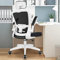 FelixKing bürostuhl, bürostuhl ergonomisch hat Verstellbarer Lordosenstütze, Schreibtischstuhl mit Verstellbarer Kopfstütze, Armlehnen, Chefsessel aus Mesh, Hoher Rücken Office Stuhl 300 lb (Weiß)