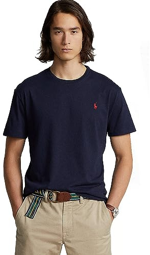 Polo Ralph Lauren Maglietta da Uomo Custom Slim-Fit (S, Ink)