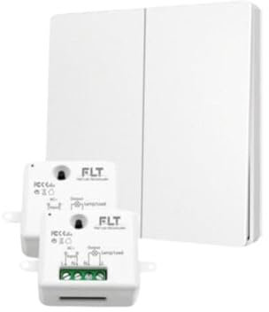 Interruptor inalámbrico y sin batería Autoalimentado - Ecológico - Calidad Profesional - Interruptor RF de 6 mandos + 1 relé radio empotrable - Largo Alcance - Interior y Exterior IP64