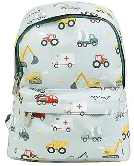 Kinderrucksack Fahrzeuge Hellblau