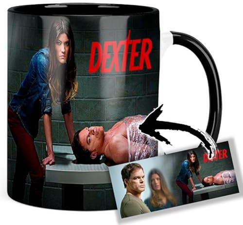Dexter Michael C Hall Jennifer Carpenter Tasse Innen & Henkel Schwarz Keramikbecher Mug