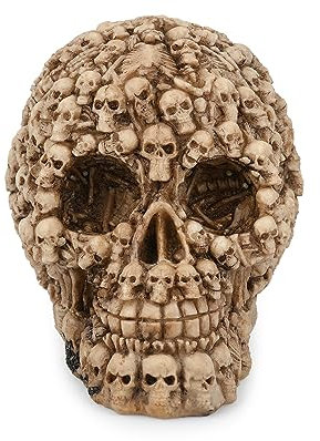 ds. distinctive style Skull Deko 5,5 Zoll Harzkopf Dekorative Totenkopf Statue Gothic Wohnkultur Halloween Dekorationen