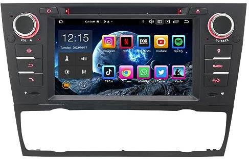 Erisin 7 inch 8-Core 4GB+64GB Android 12 Car Stereo Bluetooth with Sat Nav CD Player for BMW 3 Series E90 E91 E92 E93 Support CarPlay Android Auto DAB+ Wifi GPS DSP USB RDS FM Head Unit SWC DVR