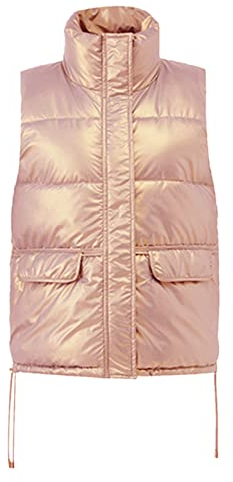 Skang Damen Übergangsjacke Daunenjacke Cest Damen 2022 Damen Weiße Ente Daunenjacke Daunen High End Weste Mantel Lack Kleid (Pink, XL)