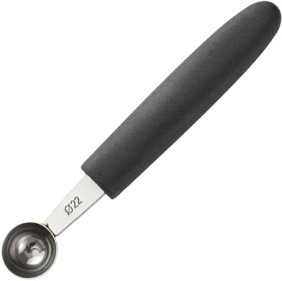 QOKLIYUI Melon Baller Scoops Made With Stainless Steel Durable Stainless Steel Ice Cream Scoops Melon Baller Fruit Scoop, 22MM Round