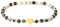 MetJakt Handgemachter Naturstein Perlenarmband 4MM Mini Stretch Armband Energiearmbänder 18k vergoldet Herz Armbänder für Damen Damenschmuck Echtes (Schwarz Weißer Zebra Jaspis)