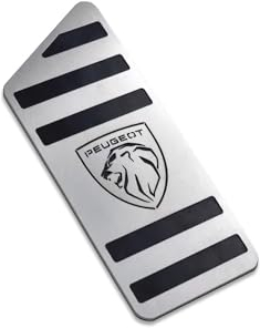 Repose-pied en acier pour Peugeot.2008 II / 208 II - 1 pièce 2019+ 208 2008 e-208 e-2008 Accessoires repose-pieds en acier inoxydable métal brossé intérieur décorations Tuning