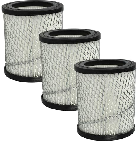 vhbw 3x compatible con Worgrip 47185 aspirador de ceniza - Filtro HEPA antialérgico