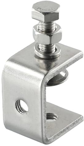 1/2/4 Stück C-Klemmen zur Montage kleiner Desktop-Befestigungen for Metallbearbeitung, Stahlträger-Clip, quadratischer Stahlrohr-Clip (Size : 2pcs)