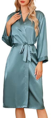 Sopesil Peignoir Satin Femme Robes Longues pour Femmes Robes de Mariée Vêtements de Nuit Doux pour le Mariage,Col en V,S-XXL
