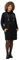 Ulla Popken Damen Sweatkleid, Stehkragen, Langarm, Taschen Kleid, Schwarz, 62-64 EU
