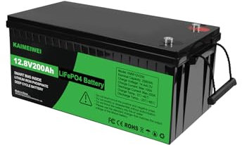 KMWThunder LiFePO4 12.8v 200Ah 2560Wh Lithium-Batterie mit Niedertemperatur-BMS-Schutz und 4500+ Zyklen Lithium-Eisen-Phosphat-Batterie, für den Einsatz in Wohnmobilen, Solar- und Camping-Anwendungen